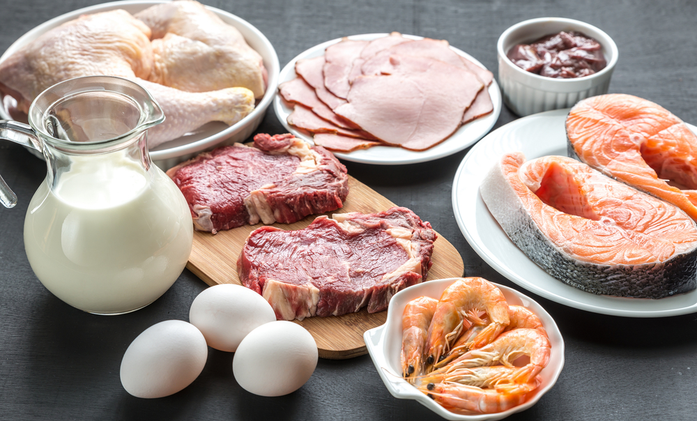 Protein,Diet:,Raw,Products,On,The,Wooden,Background