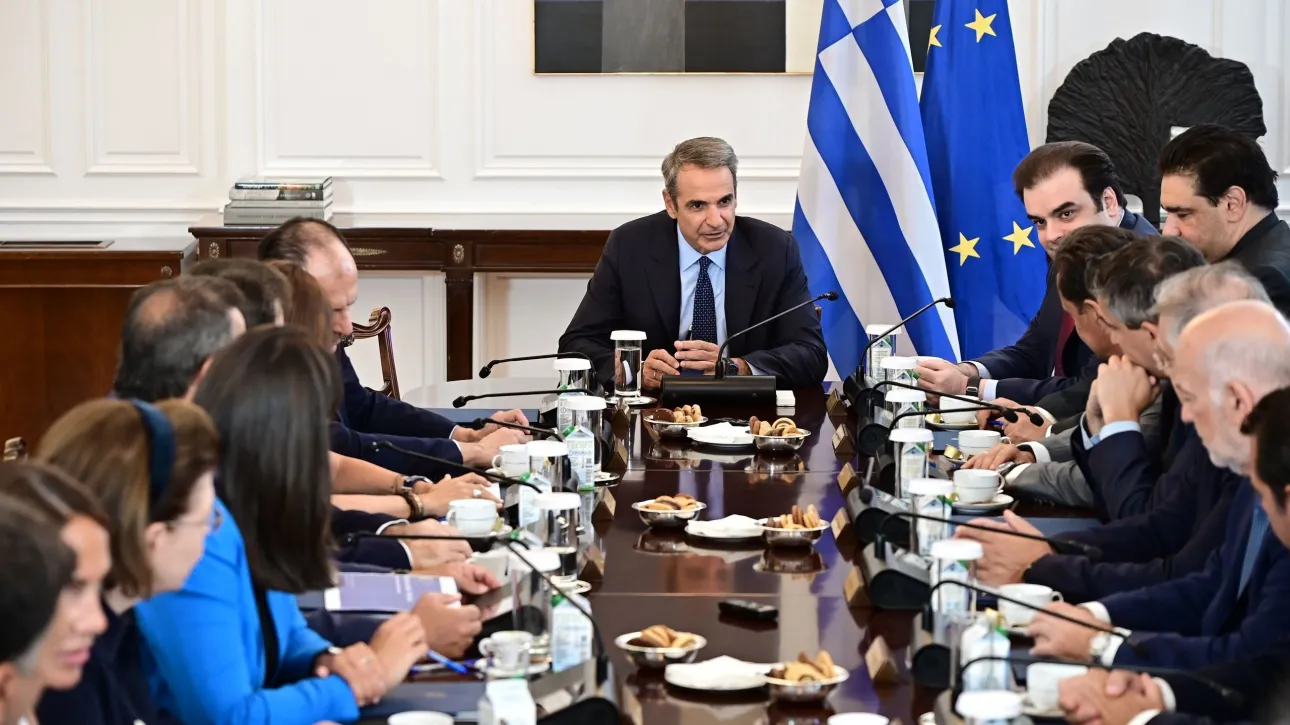 Ο Κυριάκος Μητσοτάκης στο Υπουργικό Συμβούλιο / Φωτογραφία Αρχείου Eurokinissi