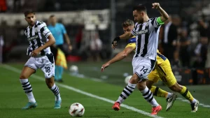 Στιγμιότυπο από τον αγώνα στην Τούμπα. Eurokinissi