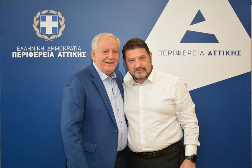 Ο Δήμαρχος Καλλιθέας Κώστας Ασκούνης με τον Περιφερειάρχη Αττικής Νίκο Χαρδαλιά